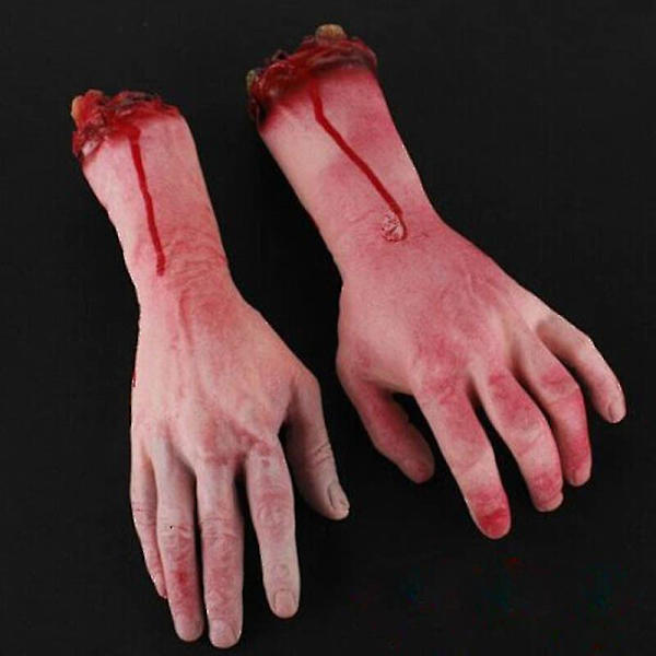 1 st läskig avskuren blodig falsk latex livstorlek arm hand Halloween Pro