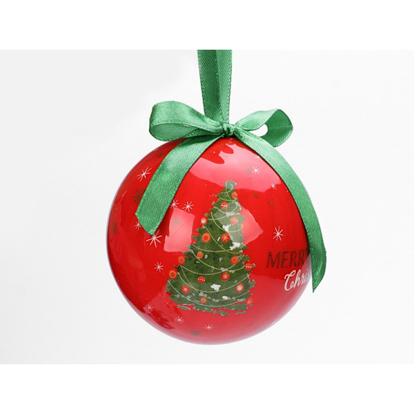 Julgranskulor grönt rött bakgrund Årsvis julutgåva, kula, 7.