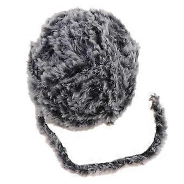 DIY Polyester Chunky för Stickning Roving Virkning 32 Meter/Härva Grå Grey
