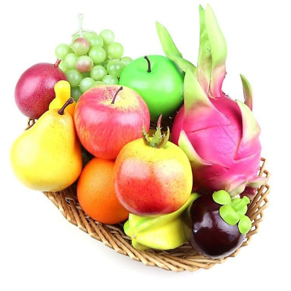 3 stk. realistiske kunstige frukter falske frukter for dekorasjon (vannmelonskiver)