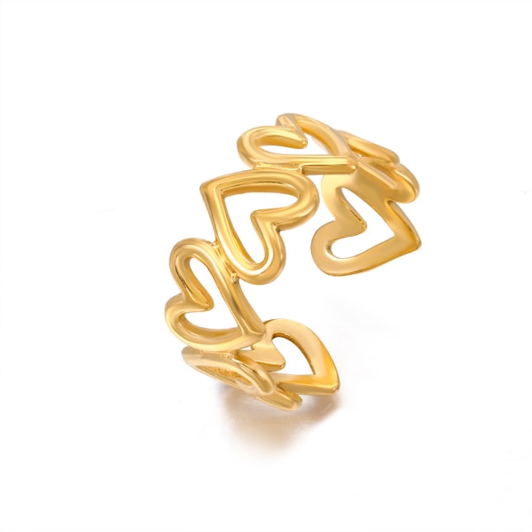 Finger ring wrap ring basic sølv hjerteformet kærlighed