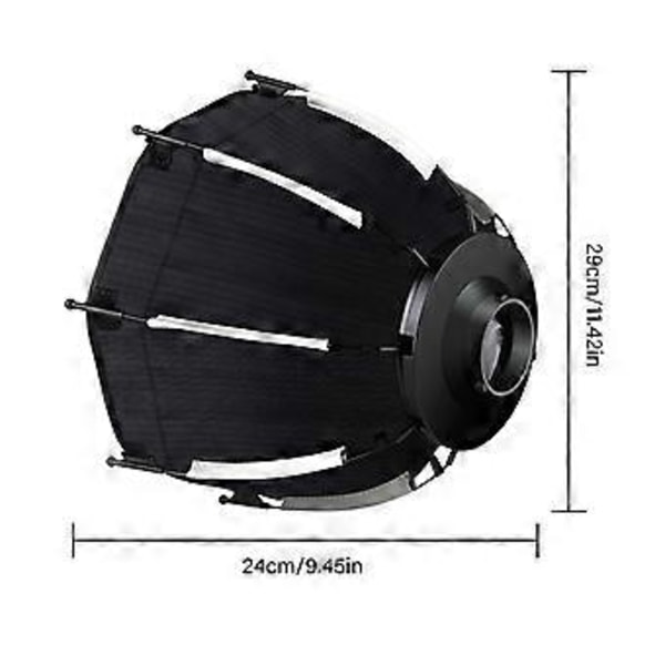 Multifunktionell 290mm Åttakantig Softbox set med Mini Fäste Enkel Vikbar Design Portabel Ljusmodifierare Lätt att Bära
