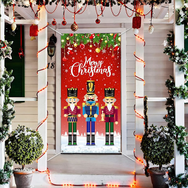 God Jul Dörrömslag Julduk Snöflinga Nötknäppare B