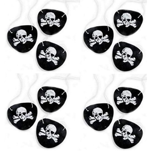 8pcs packed with different styles black felt pirate eyes patch Sk