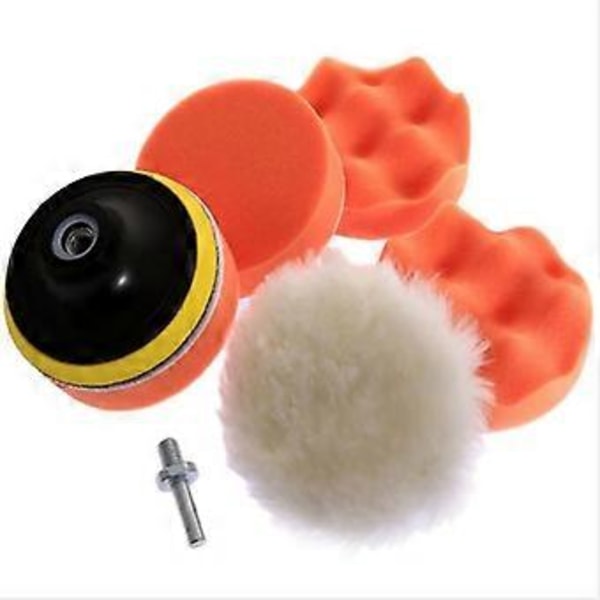 7 stk. 3'' Bil Svampsett Polering Voksing Detaljering Svampmatte Buffing Bilkarosseri Frontlykt