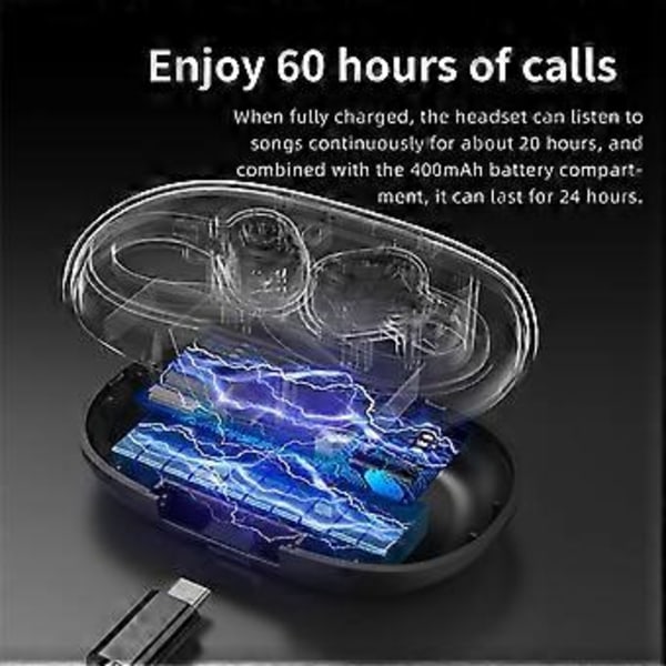 Bluetooth-kuulokkeet 5.0 TWS Langattomat nappikuulokkeet Stereokuulokkeet Korvakoukulla