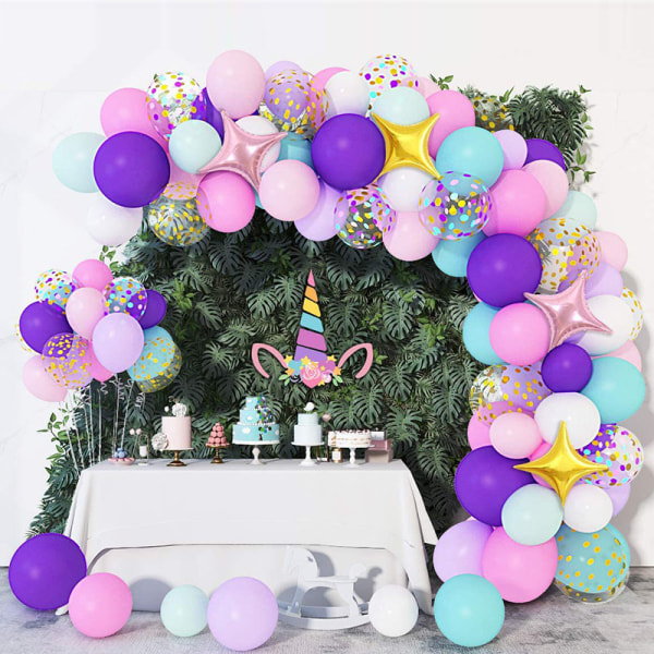 Unicorn Party Dekoration Supplies, 136st Christmas and Happy Bir