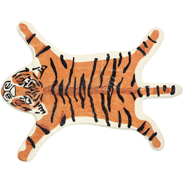 Barn sovrumsmatta Tiger Area Rug 32\" X 21\" Personlig mjuk lekrumsmatta Plysch halkfria barns maskintvättbara mattor