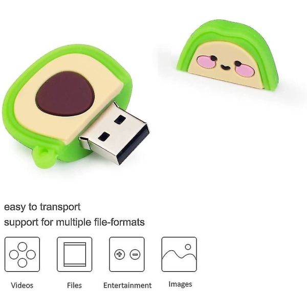 32gb USB Stick 3-pack Cute Fruit Shape Memory Stick. Present till studenter