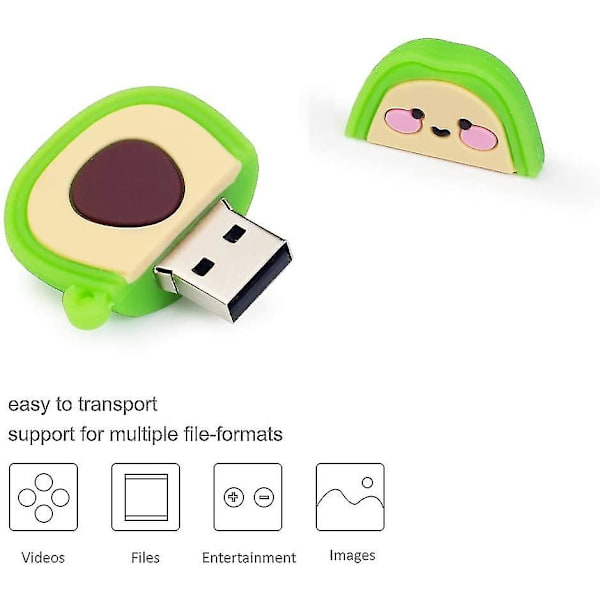 32gb USB Stick 3-pack Cute Fruit Shape Memory Stick. Present till studenter