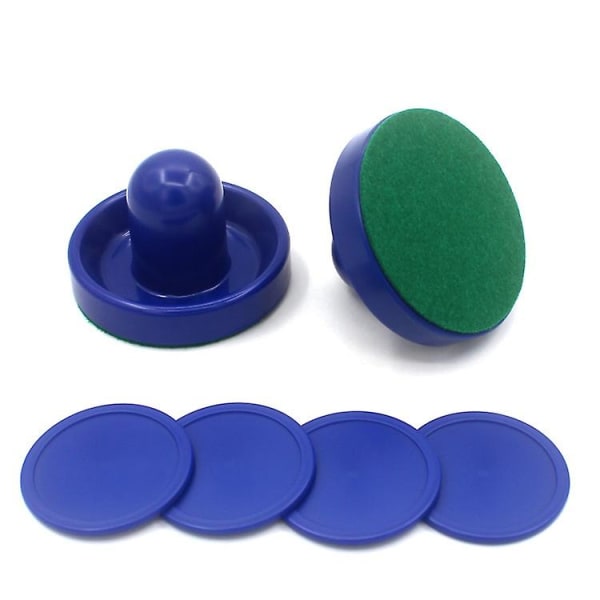 Air Hockey Pushers, Lightweight Plastic Air Hockey Goalies Ice Pushers Pucks Tables Game Handles Ball Mallet Goalies（Blue）