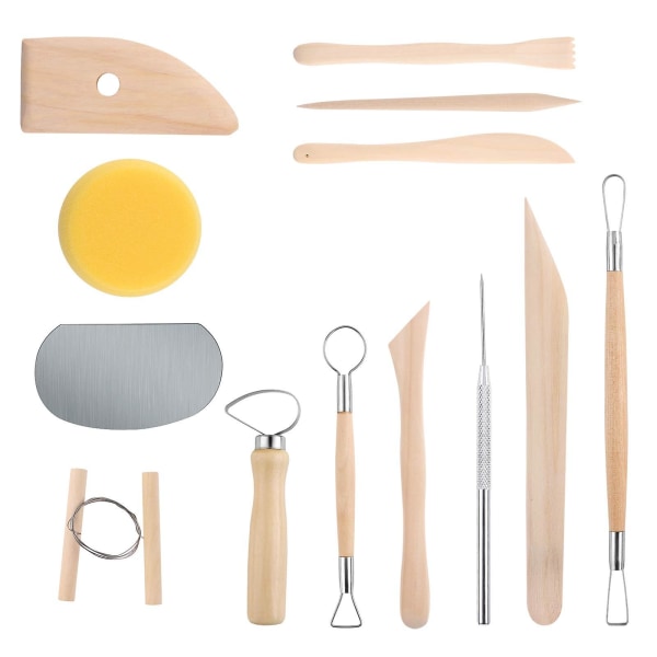 13 Pcs Pottery Tools Air Dry Clay Tools Potters Wheel For Adults Polymer Clay Tools Pottery Sculpting Tools Set