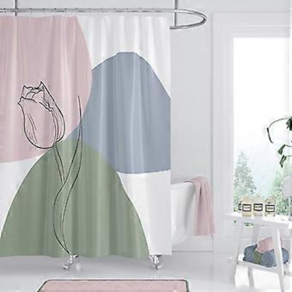 1 stk. Abstrakt blomster bruseforhæng moderne