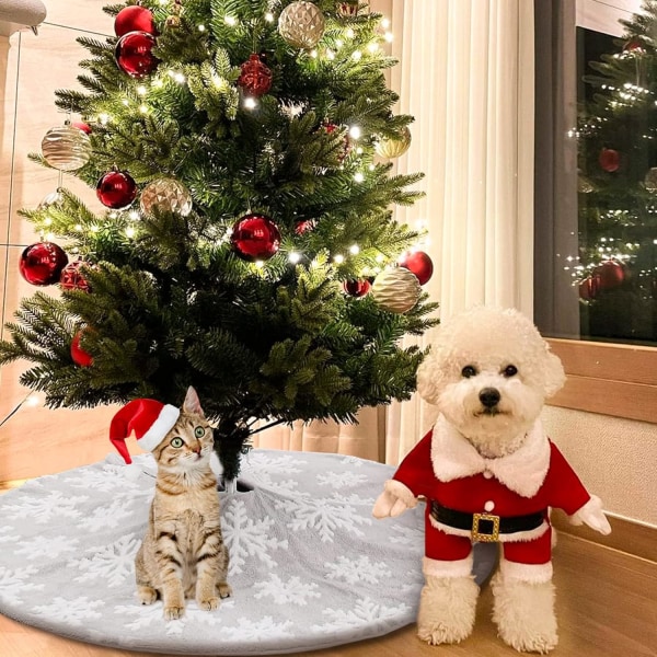 1 st grå julgransmatta, stort julgransöverdrag Christm