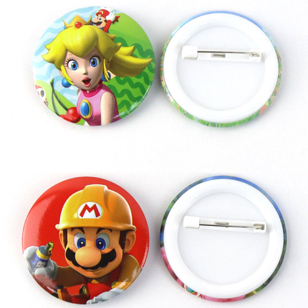 12-pak Super Mario Pins Mario Badges