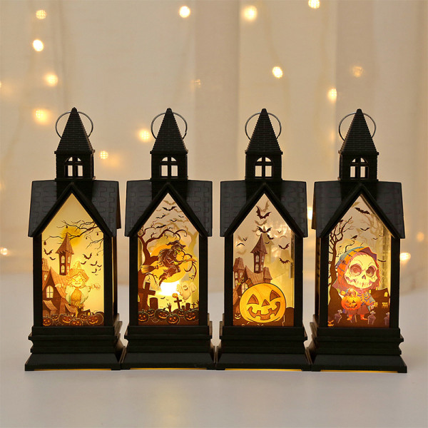 Halloween-lyhtykoriste - Kurpitsa, Halloween LED-kynttiläkoriste