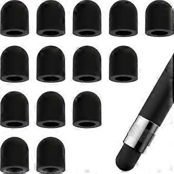 15 stk. Udskiftnings Stylus Spidser Silikone Udskiftnings Pen Spids Beskyttere til Touch Pen Blyant Stylus Touchscreen Penne