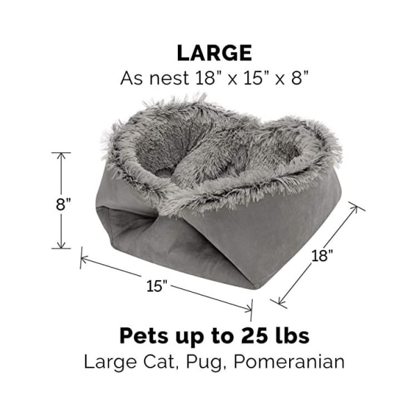 Pieni kissan sänky itsestään lämpenevä plushi- ja mokkanahkainen muuntautuva peitto