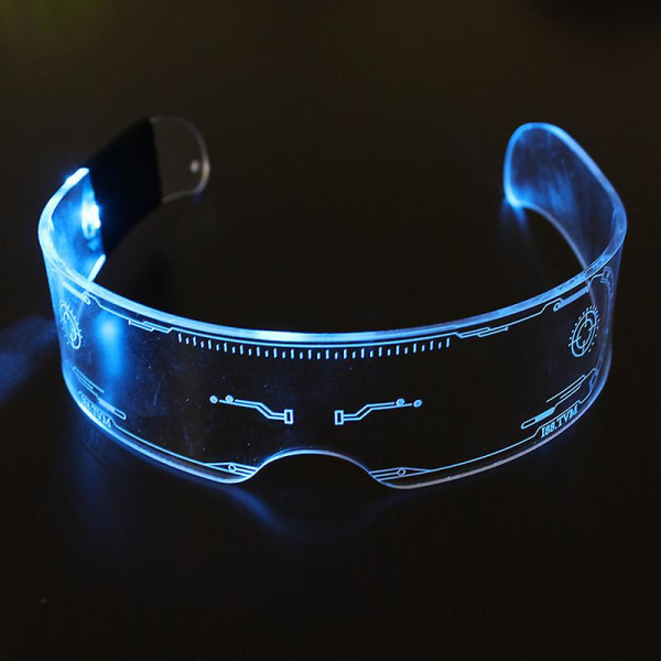 Ledglasögon 7 färger Futuristiska glasögon Light Up Glasögon Honeycomb självlysande glasögon för vuxna