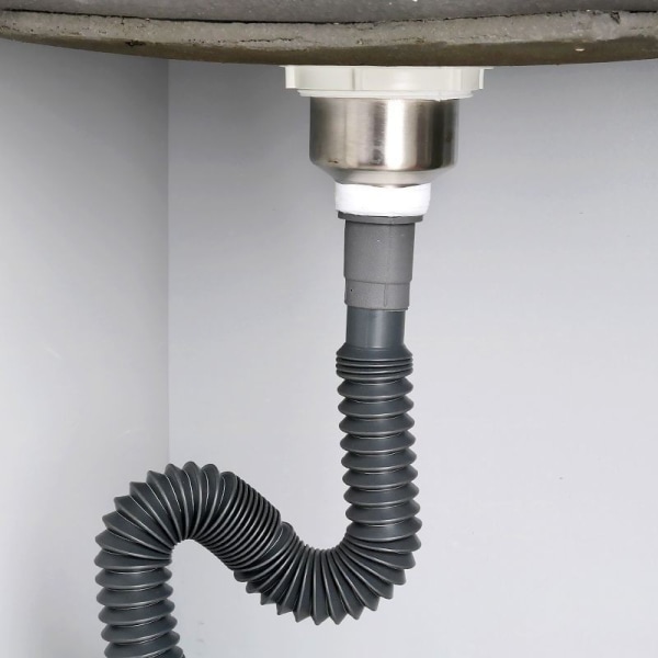 Siphon avloppsrör 1 st grå / siphon för diskho