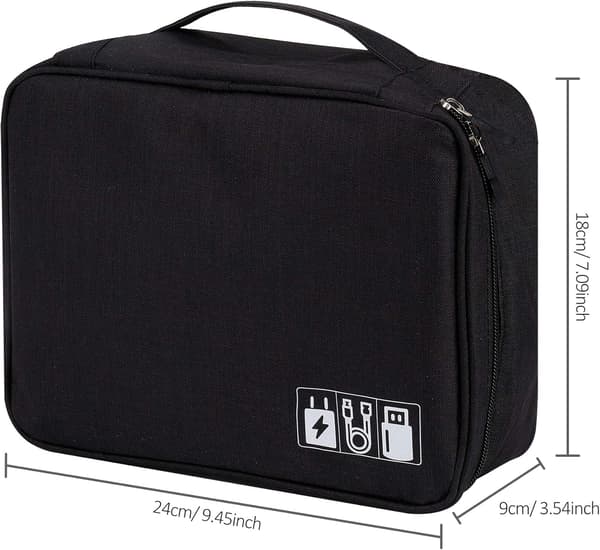 Organizer Bag for Large Electronic Cables Portable Waterproof Sto