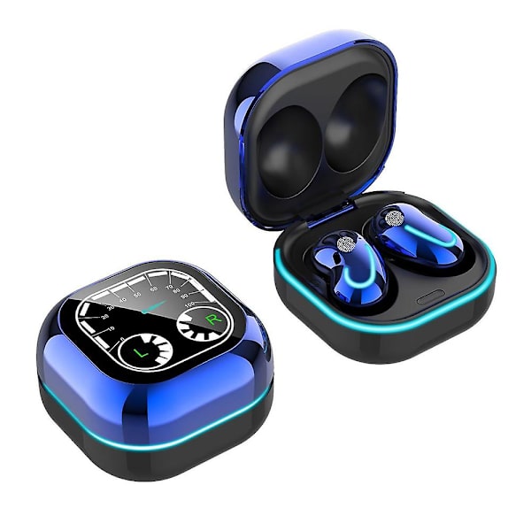 S6se Tws Trådlös Digital Display Mini In Ear Bluetooth Headset（Blå）