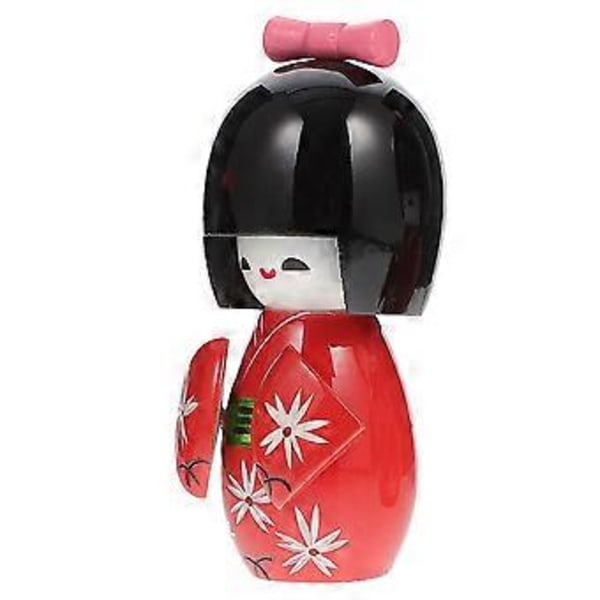 Japansk Kimono Docka Dekor Trä Kimono Docka Figurin Skrivbordsdekoration