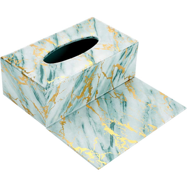 Rektangulær Tissue Box/Dispenser i PU Læder Sober og Praktisk