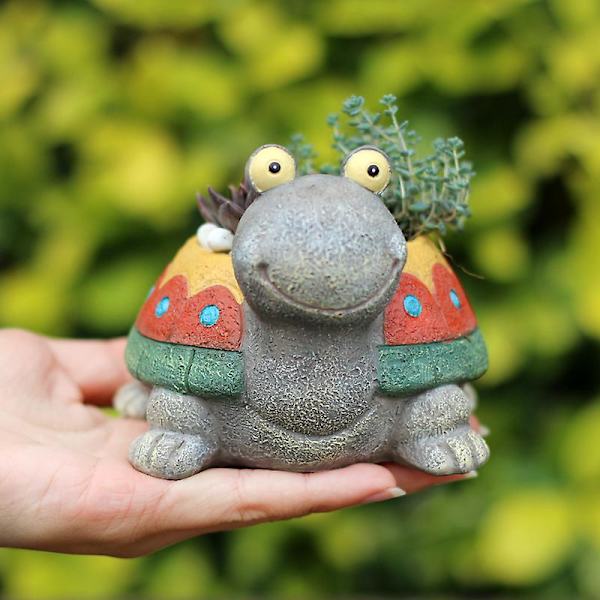 Söta djurformade tecknade heminredning suckulenta planter blomkrukor färgglada