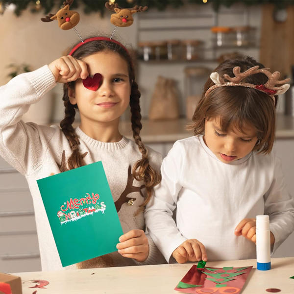 (Glædelig jul) Julekort Pop Up. 3D Julehilsen Ca