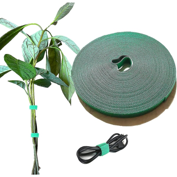 Plantebånd Hagetape Gjenbrukbar Nylon Plantebånd Rem, tomatplante Støtte, trebånd &amp; Plantebånd (grønn)