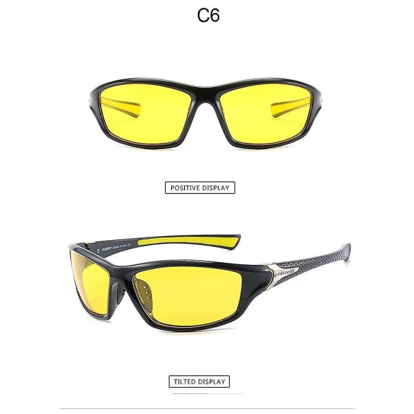 Sportpolariserade solglasögon för män Cykling Körning Fiske 100 % UV-skydd（Stil9）