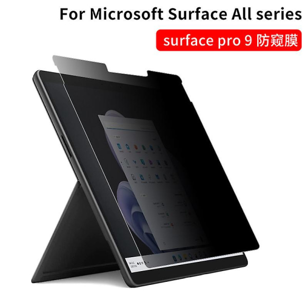 Microsoft Surfacepro9 Anti-peep-film Surface Pro9 13 tum/yta Anti-peep-film [full adhesiv statisk absorption] 45 eller så anti-peep