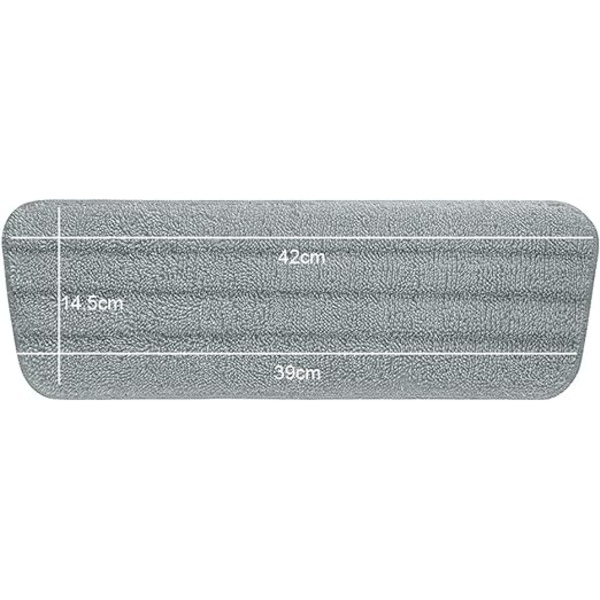 16,5\"x5,5\"(Grå) 6stk Mopputskiftningsputer Mikrofiber Spraymopp for Spraymopper