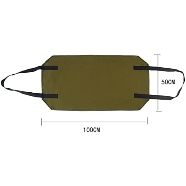 100*50cm - Sort lærred brænde taske lærred brænde taske
