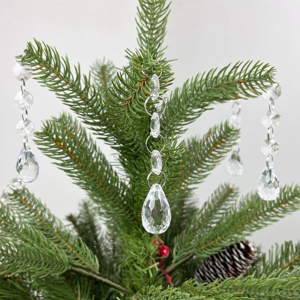 30st julgransprydnader Akryl kristallhänge, ljuskrona kristaller