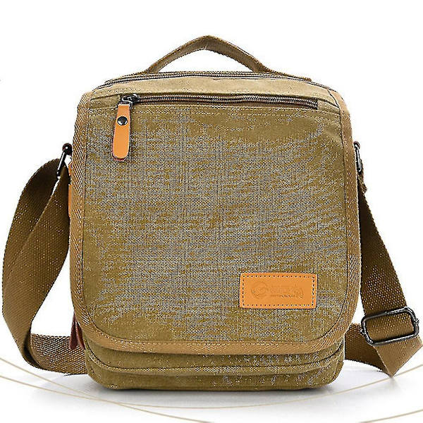 Canvas Herr Axelväska Herr Axelväska Casual Herrväska（Khaki）