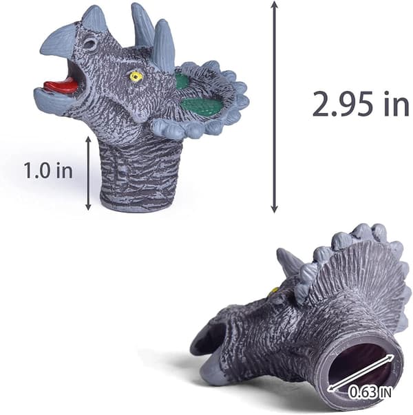 10 stk. Dinosaur Finger Puppet Gummi til børn, blød realistisk