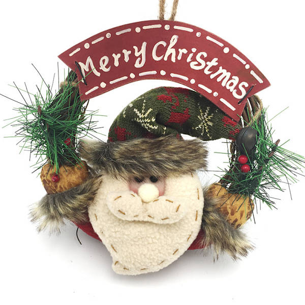 1 st jul hängande rottingkrans snögubbe/tomte krans vint