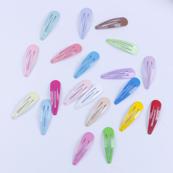 60pcs Colorful Barrettes Child Metal Snap Hair Clips Accessories