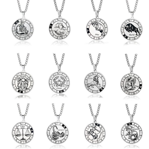 Halsband med stjärnbild - 12 stjärnbildshalsband med hängen - Present till flickor (Skorpionen)