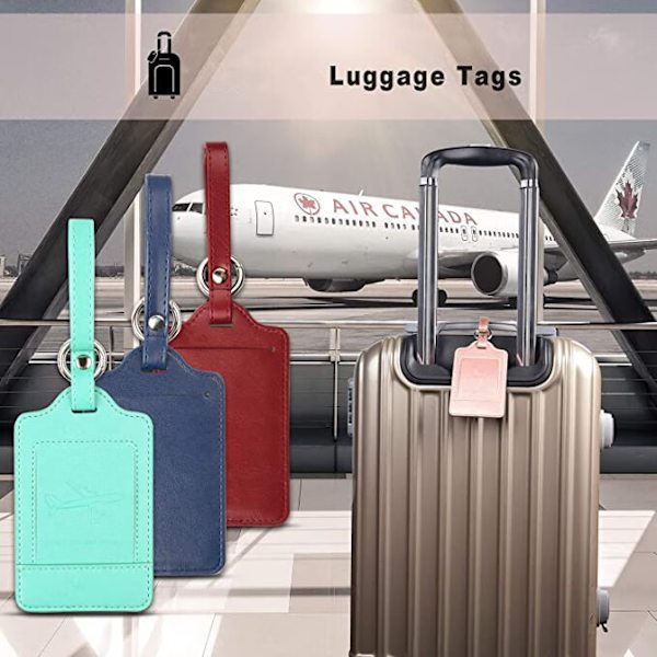 Palat Suitcase Tag  Matkalaukku Matkatavaratunniste  Lentokone Matkustaminen  PU Nahka  Kestävä  Esteettinen  Tunnistusapu  Tietosuoja