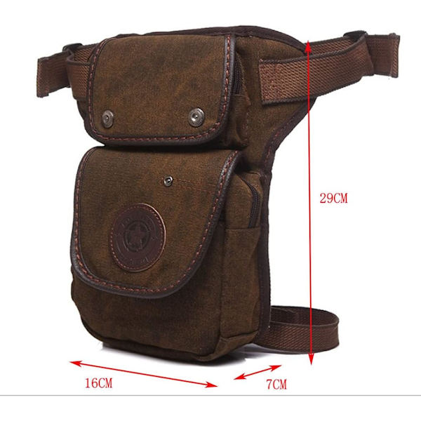 Canvas Drop Leg Bag Midjeväska Lårväska för Män Kvinnor Taktisk M