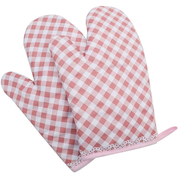 2-pack rosa ugnshandskar köksredskapshandskar värmebeständiga