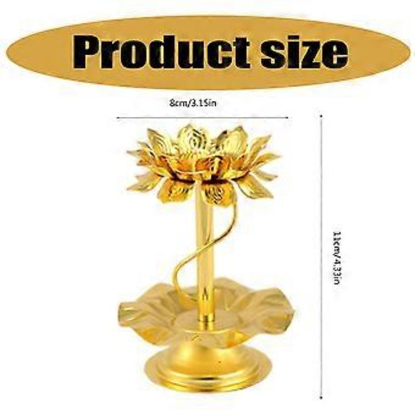 Dekorativt Ljusstake 4 Tum Legering Blomma Bladform Perfekt för Bröllop Andliga Buddhister Samlingsmaterial