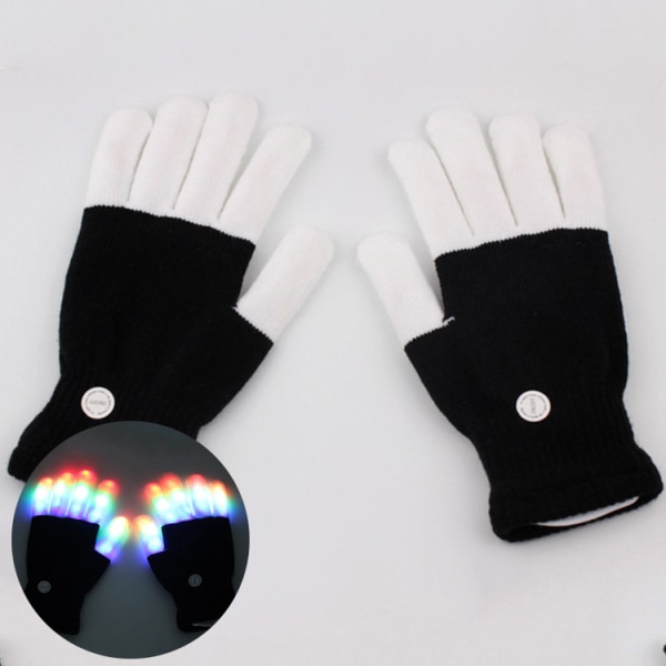 LED-lysande/färgglada handskar, LED Rave Lighting Flashing/Multi Col