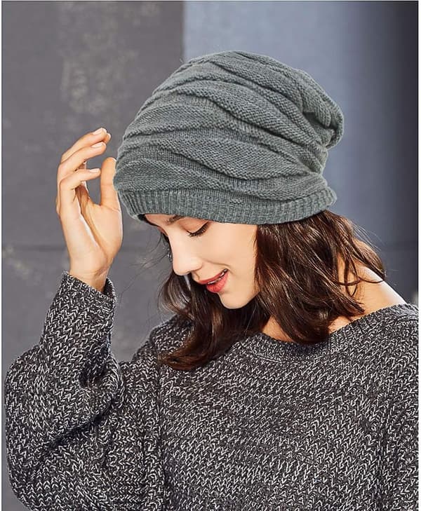 Lång Slouch Varm Mössa, Unisex Mössa Hatt Kvinnor Män Vinter Varm K