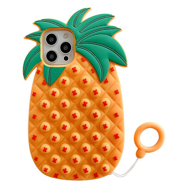 Silikon Fidget Leksak Telefonfodral Push Pop Bubble Skyddande Fodral iPhone 13pro