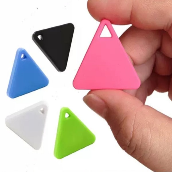 Triangulär form, färg skicka slumpmässigt Bluetooth Dog Tracker, blå