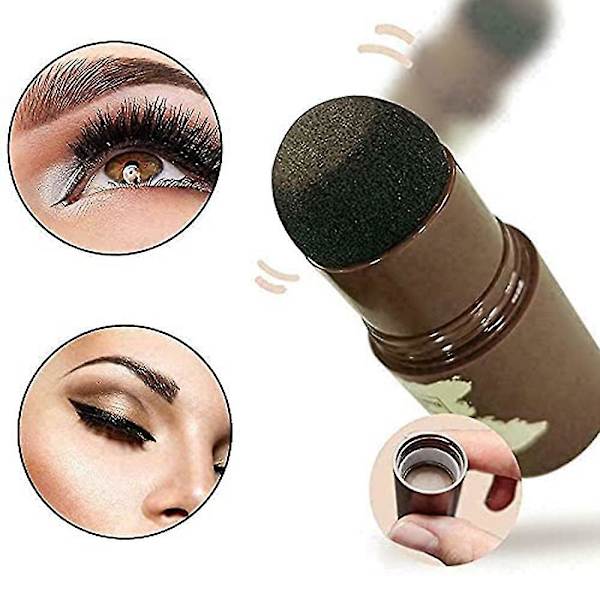 Øjenbrynsstempling Formgivningssæt Øjenbrynsskabeloner Vandtæt Stempel Bryn Varig Naturlig Konturering Makeup Sæt（Mørkegrå）